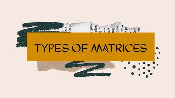 Class 9 Sci group math Ch:1 Types of matrices | 24MKD