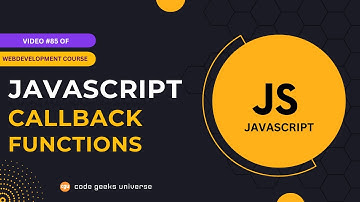 JavaScript Callback Functions Explained 🚀| Full Stack Web Development | Web Development Tutorial #85