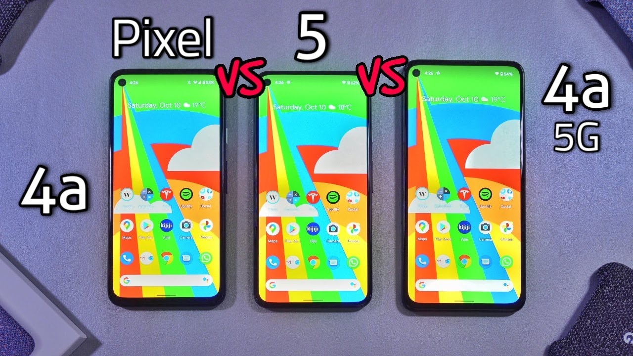 Google Pixel 5 VS Pixel 4a 5G VS Pixel 4a Comparison! - YouTube