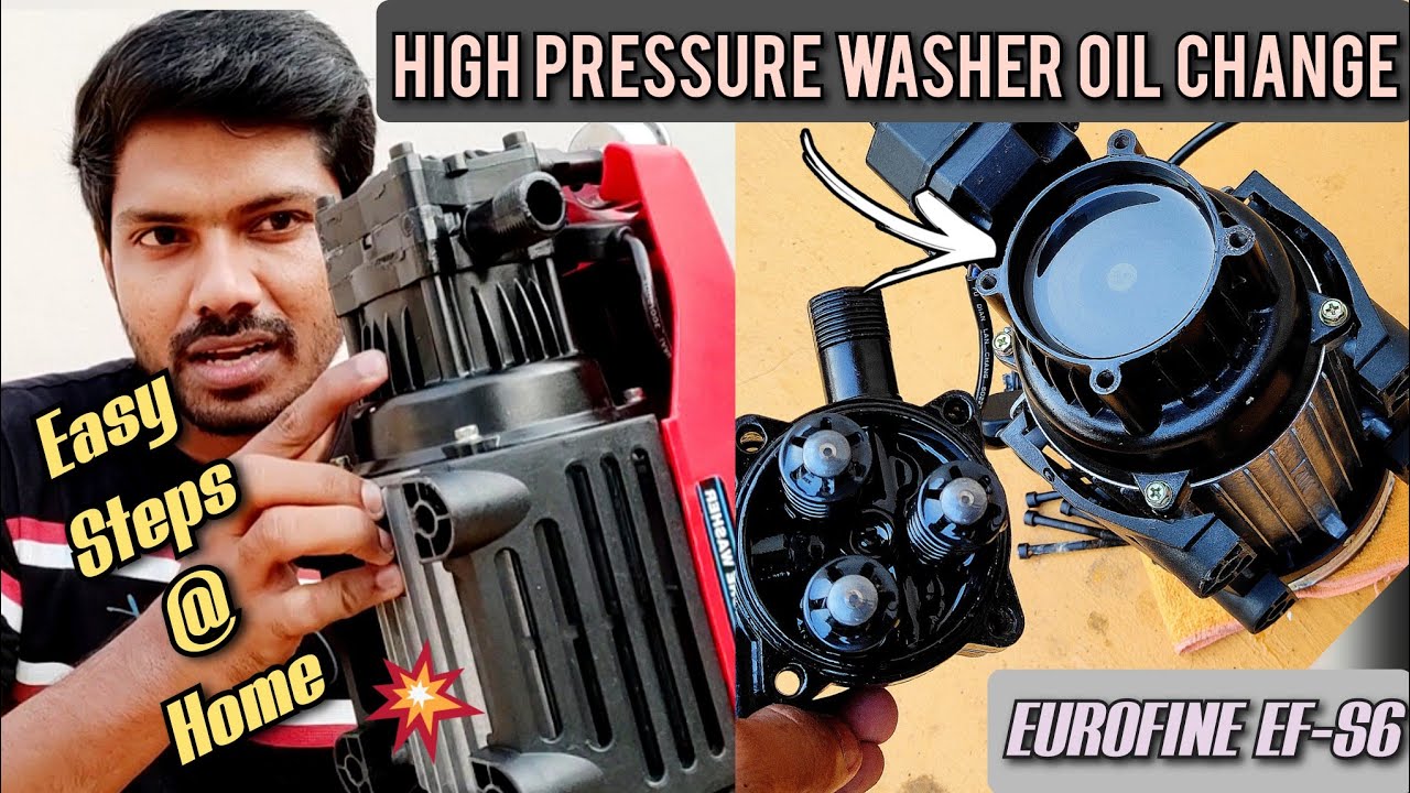 High Pressure Car Washer Pump Oil Change at home Eurofine/ Agaro