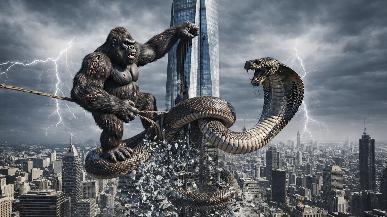 King Kong vs the Cobra - A thrilling showdown takes place in New York City
