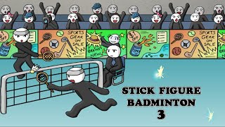 Stick Figure Badminton 3 - Gameplay Video Trailer screenshot 1