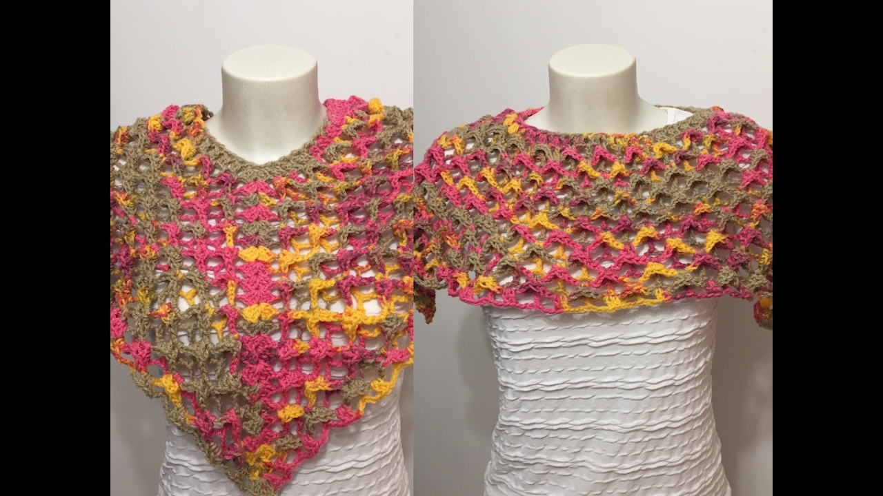 Tuto cappe, poncho au crochet