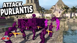 PURPLE ARMY MEN CIVIL WAR ! The Battle for Purlantis - Army Men Of War Battle Simulation