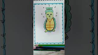 How to draw a turtle 🐢 Leprechaun easy drawing #ytshorts #shorts