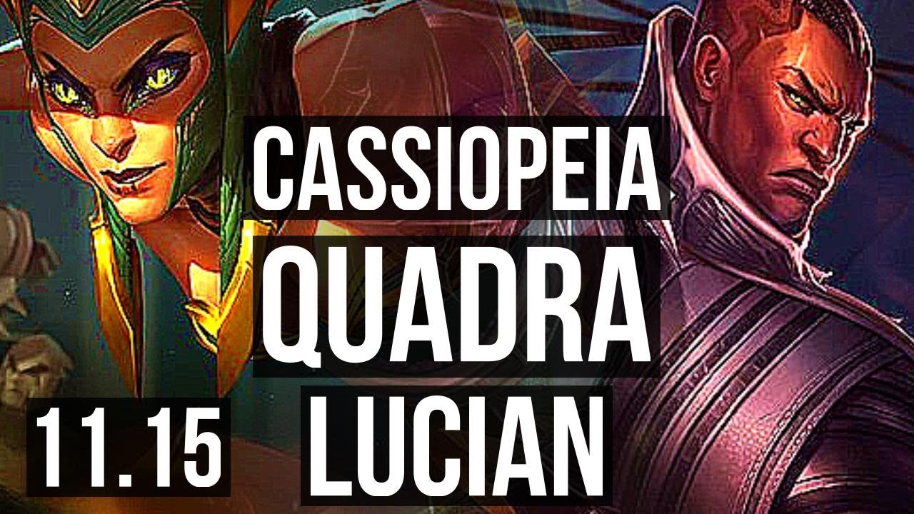 CASSIOPEIA vs LUCIAN (MID) | 3300+ games, Quadra, 2.6M mastery, 15/3/7, Godlike | KR Master | v11.15