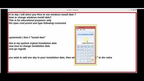 How To Check Windows install Date &  Change OS installation Date !!!!!!!!!!!