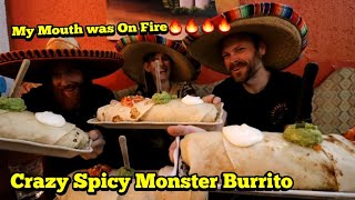Crazy Spicy Burrito Challenge | ManVFood | Molly Schuyler