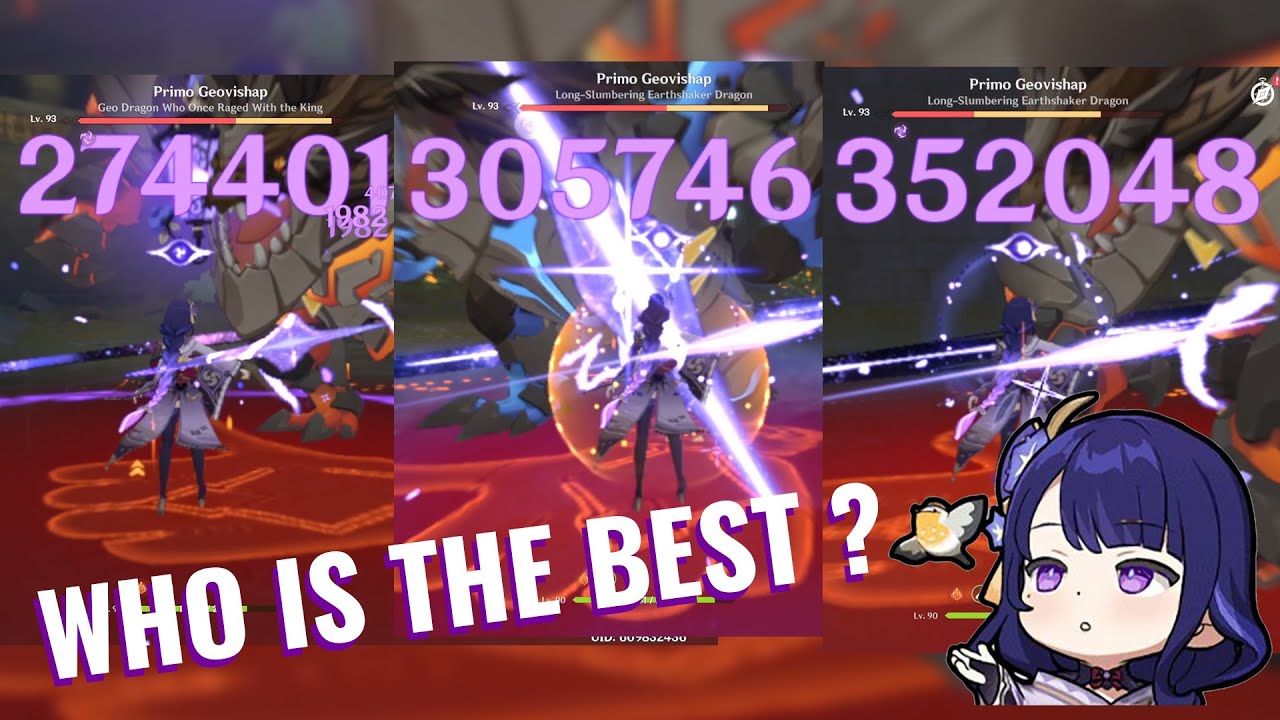 Raiden Hypercarry : Lisa vs Mona vs Kujou Sara