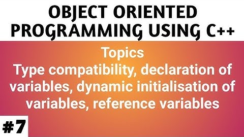 Lecture - 7 Programming with C++ || MSc Computer Science || BCA || MDU Rohtak