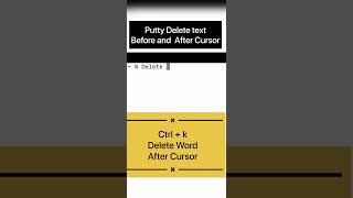 PuTTY terminal keyboard shortcuts #shorts