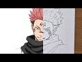 How To Draw Sukuna Awakening Inside Yuji || Jujutsu Kaisen Drawing Tutorial