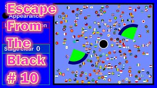 Escape from the black #10  ～220 countries elimination marble race game in algodoo～ | Marble Factory