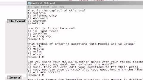 Building Moodle Quizzes with the Aiken Format