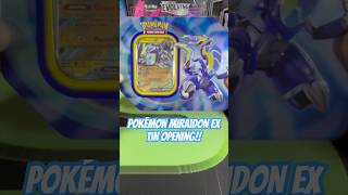 Pokémon Paldea Legends Miraidon EX Tin Opening!! #pokemon #pokemoncards #pokemontcg #tcg #shorts