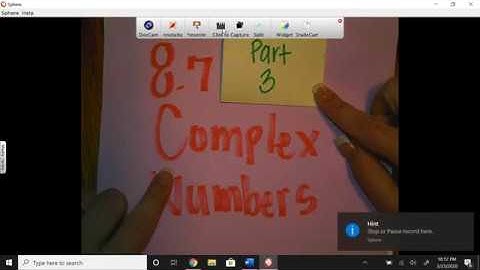 8.7 #15-18 Video Notes Dividing Complex Numbers