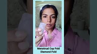 Menstrual Cup Fold | How to do Diamond Fold? Priyanka N jain