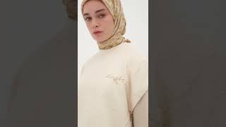 Tuğba Fall Winter 202526 Lastik Detaylı İşlemeli Kapitone Süveter - Ekru