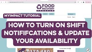 Schedule Reminders & Updating Availability - MyImpact Tutorial