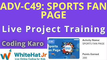 ADV-C49: SPORTS FAN PAGE | SAMIA KHAN CODING