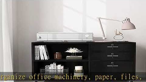 YITAHOME Wood File Cabinet, 3 Drawer Mobile Lateral Filing Cabinet, Storage Cabinet Printer Stand w