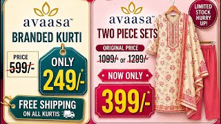 Part-2 Avaasa Kurtis and 2 piece set clearance sale