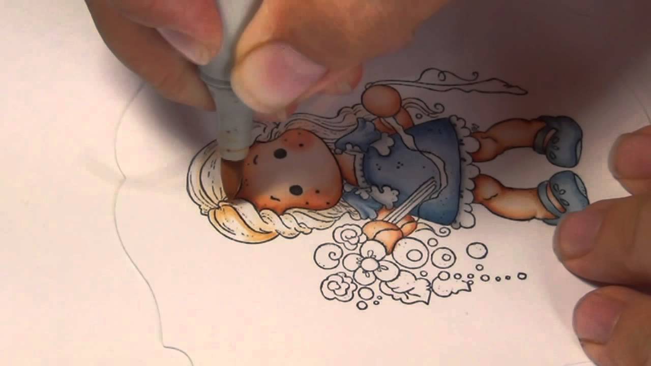 Coloring Video: Tilda Binding Flowers - YouTube