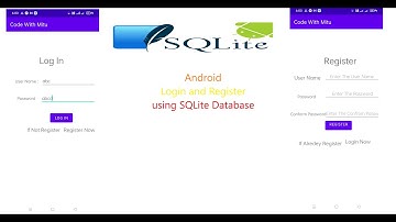 Login and Register Using SQLite Database In Android Studio | #loginandregister android studio