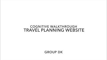 Group DK Cognitive Walkthrough Video