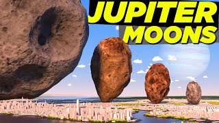 ALL JUPITER'S MOON size Comparison