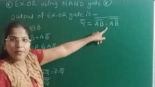 Implement EX-OR gate  using NAND gate