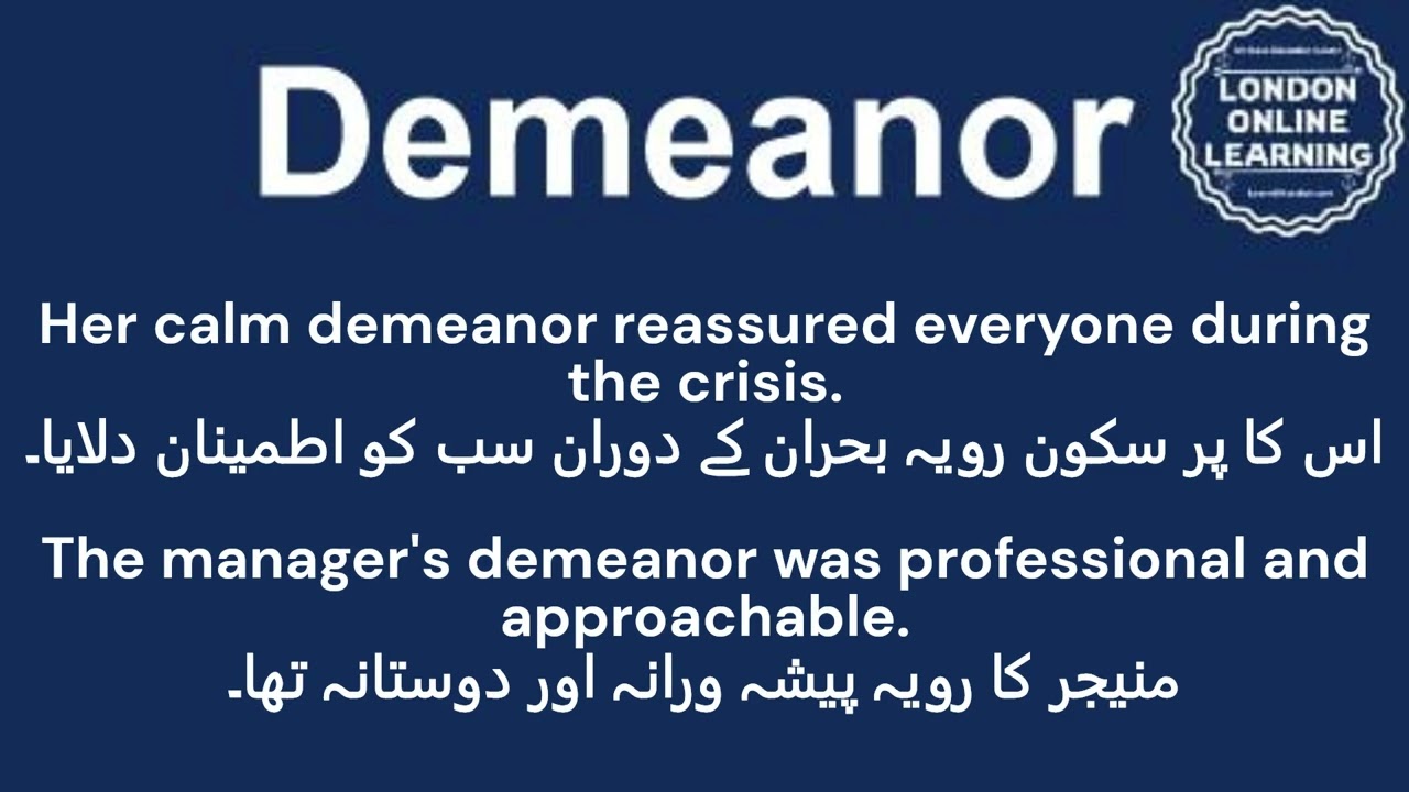 Demeanor