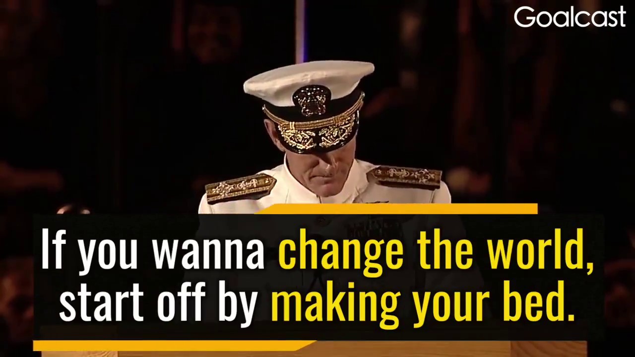 Former US Navy Admiral William H McRaven Conquers His Day With This One Small Task In The 
