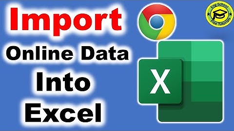 How to Import Table Data from a Website to Excel? | Import online data to Excel