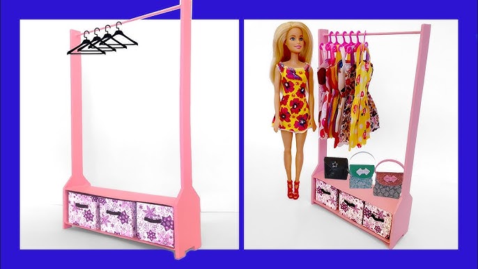 DIY Wire Barbie Clothes Rack and Hangers 