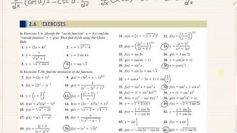 Calculus I - 2.6:  The Chain Rule