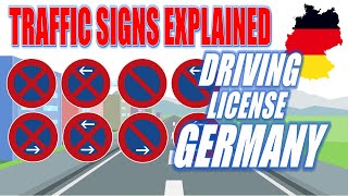 Driving License Germany Traffic Signs No Stopping No Parking