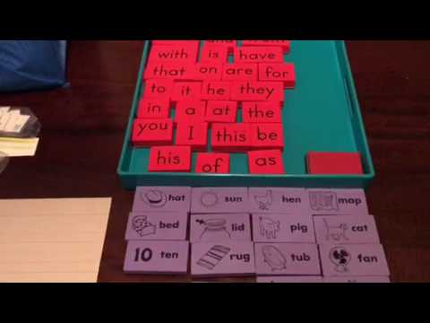 Smethport Tabletop Pocket Chart Sight Words