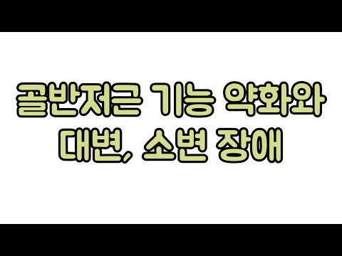 골반저근의 기능 이상이 대소변 장애에 미치는 영향. 신경외과 전문의 남준록 원장.