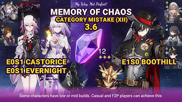 Boothill Come Back! | Memory of Chaos v3.6 Category Mistake (XII) Floor 12 | Honkai Star Rail
