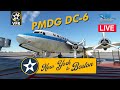 PMDG DC-6 Live - New York to Boston - Propliners Live