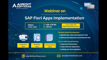 Webinar on SAP Fiori Apps Implementation