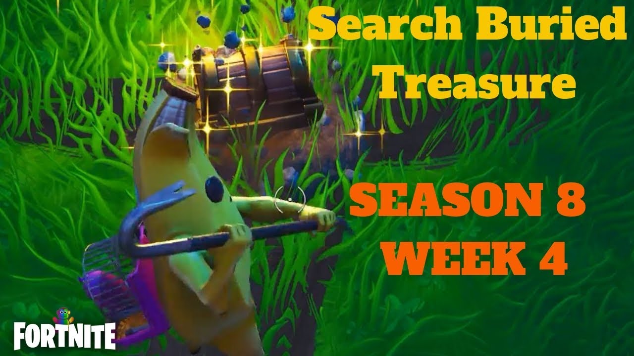 fortnite fortnitebattleroyale season8 - search buried treasure fortnite