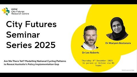 Modelling National Cycling Patterns, Maryam Bostanara & Lee Roberts, 4h December 2025