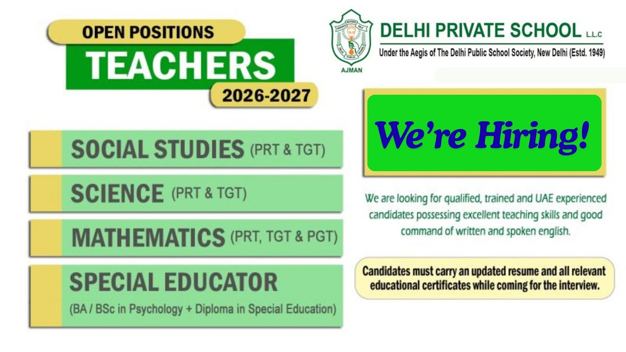 Вакансии в школах ОАЭ в 2026 году | Собеседование без предварительной записи | Частная школа в Де...