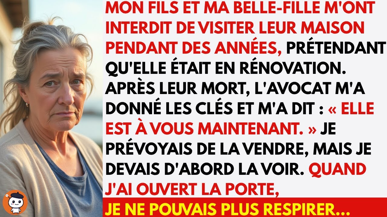Mon fils m'a interdit sa maison pendant cinq ans. « Elle est en rénovation, maman. Ce n'est pas sûr pour toi. » Après sa mort et celle de ma belle-fille, l'avocat m'a tendu une seule clé en laiton...