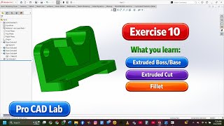 SolidWorks Exercise 10, Tutorial for Beginners
