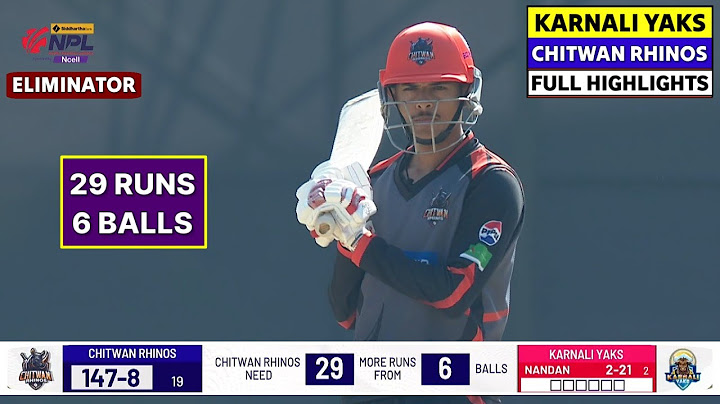 Karnali Yaks vs Chitwan Rhinos Eliminator Highlights | Chitwan vs Karnali NPL, Nepal Premier League