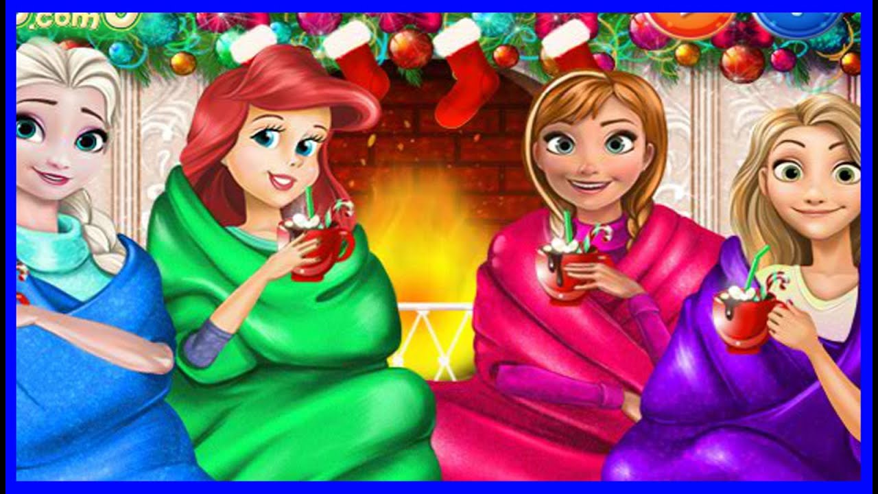 Elsa,Anna,Ariel and Rapunzel Disney Princess Playing Snowballs - YouTube