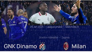 Dinamo Zagreb - Ac Milan 2-1 2025, Liga Prvaka, 8. Kolo